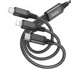 HOCO cable 3in1 USB A to Lightning / Micro USB / Type C 2A X76 1 m fekete