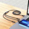 HOCO cable 3in1 USB A to Lightning / Micro USB / Type C 2A X76 1 m fekete