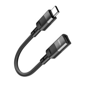Adapter OTG USB C to Lightning Hoco 3A 0,1 m U107 black