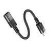 Adapter OTG USB C to Lightning Hoco 3A 0,1 m U107 black