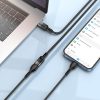 Adapter OTG USB C to USB C Hoco 3A 1,2 m U107 black