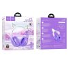 HOCO vezeték nélküli bluetooth fejhallgató W42 Cat Ear lila szőlő