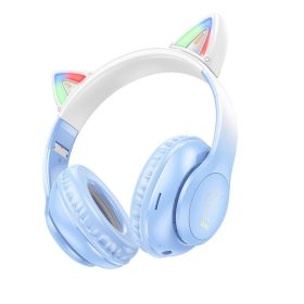 Wireless headphones Hoco W42 Cat Ear crystal blue