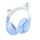 HOCO vezetéknélküli bluetooth headphones W42 Cat Ear crystal kék
