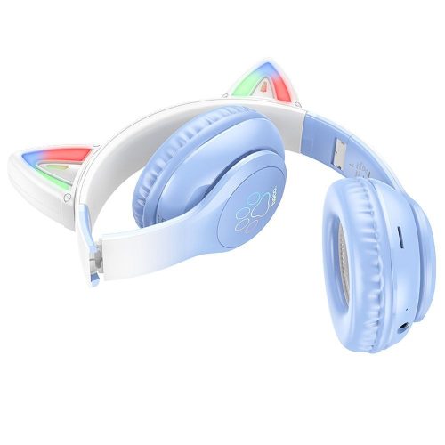 Wireless headphones Hoco W42 Cat Ear crystal blue