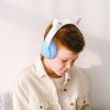 HOCO vezetéknélküli bluetooth headphones W42 Cat Ear crystal kék