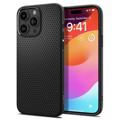 SPIGEN tok LIQUID AIR az IPHONE 15 Pro-hoz, matt fekete