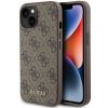 GUESS tok IPHONE 15-höz GUHCP15SG4GFBR (4G fém logó) barna