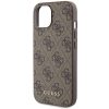 GUESS tok IPHONE 15-höz GUHCP15SG4GFBR (4G fém logó) barna