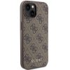 GUESS tok IPHONE 15-höz GUHCP15SG4GFBR (4G fém logó) barna