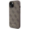 GUESS tok IPHONE 15-höz GUHCP15SG4GFBR (4G fém logó) barna