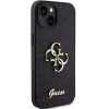 GUESS tok IPHONE 15-höz GUHCP15SHG4SGK (Fixed Glitter Big 4G) fekete