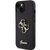 GUESS tok IPHONE 15-höz GUHCP15SHG4SGK (Fixed Glitter Big 4G) fekete