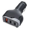 Autós töltő USB A + 2 x Type C PD QC3.0 3A 138W CC53-2C1A fekete