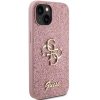 GUESS case for IPHONE 15 GUHCP15SHG4SGP (Fixed Glitter Big 4G) pink