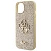 GUESS tok iPhone 15-höz GUHCP15SHG4SGD (Fixed Glitter Big 4G) arany