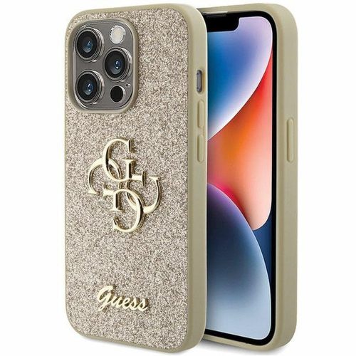 GUESS tok IPHONE 15 Pro Max készülékhez GUHCP15XHG4SGD (Fixed Glitter Big 4G) arany