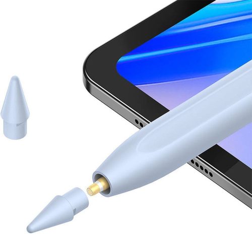 BASEUS aktív univerzális kapacitív toll vezeték nélküli töltéssel, kompatibilis iPad-del 125 mAh Stylus íráshoz 2 P80015802213-02/BS-PS025 fehér