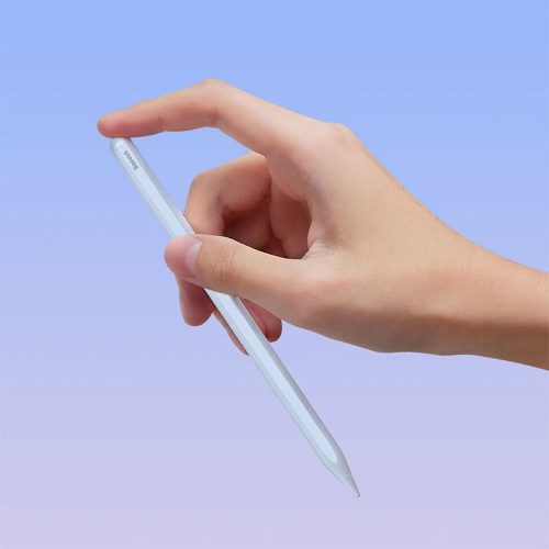 BASEUS aktív univerzális kapacitív toll vezeték nélküli töltéssel, kompatibilis iPad-del 125 mAh Stylus íráshoz 2 P80015802213-02/BS-PS025 fehér