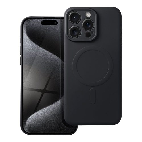 SILICONE MAG COVER tok kompatibilis a MagSafe-dal IPHONE 15 Pro Max fekete