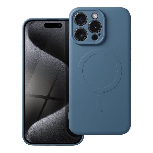 SILICONE MAG COVER tok kompatibilis a MagSafe-fel az IPHONE 15 Pro Max kék színben