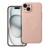 SILICONE MAG COVER tok, kompatibilis a MagSafe-fel az IPHONE 15 Plus-hoz, rózsaszín