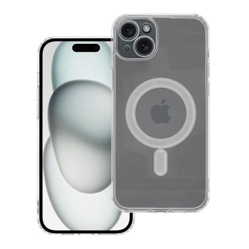 CLEAR MAG COVER tok kameravédelemmel, kompatibilis a MagSafe-fel iPhone 15 Plus-hoz, áttetsző