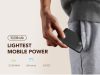 VEGER powerbank 10000 mAh beépített kábelekkel Type C / Lightning PD QC3.0 2A 22,5W C11 (W1170) fekete