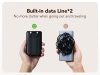 VEGER powerbank 10000 mAh beépített kábelekkel Type C / Lightning PD QC3.0 2A 22,5W C11 (W1170) fekete