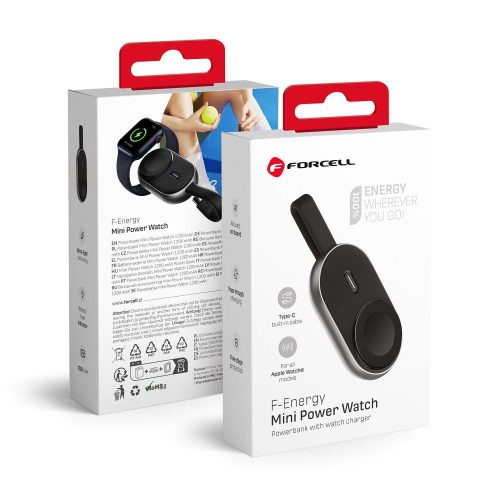 CELL F-ENERGY Mini Power Watch powerbank 1A 2,5W 1200 mAh fekete