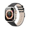 DUX DUCIS strap YS valódi bőr Apple Watch 42 / 44 / 45 / 49 mm fekete