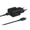 SAMSUNG original charger Type C + cable Type C to Type C PD 3A 25W GaN EP-T2510XBEGEU black blister