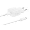 SAMSUNG epiroseti töltő Type C + kábel Type C to Type C PD 3A 25W GaN EP-T2510XWEGEU fekete bliszter