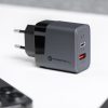 CELL F-ENERGY GaN VT-39 travel Töltő Type C + USB A PD QC4.0 4A 45W szürke
