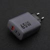 CELL F-ENERGY GaN VT-42B travel Töltő 2 x Type C + USB A PD QC4.0 4A 65W szürke