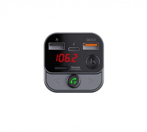 ART transmiter FM bluetooth 5.0 + USB A QC3.0 + Typ C (total 30W) FM-84B black