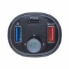 ART transmiter FM bluetooth 5.0 + USB A QC3.0 + Typ C (összesen 30W) FM-73 fekete