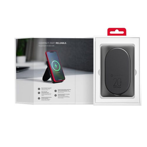 Powerbank compatible with MagSafe Forcell F-Energy MagStand F10K2 QC3.0 PD 5A 20W 10000 mAh black