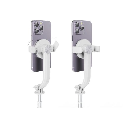 Selfie stick vezeték nélküli távirányítóval és MagSafe kompatibilis állvánnyal SSTR-C09 fehér