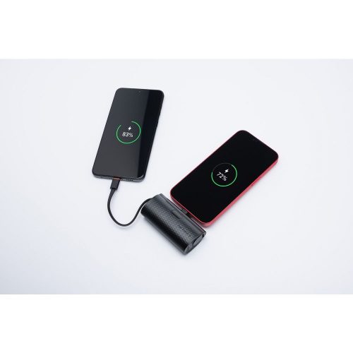 CELL F-ENERGY Power Plug F5K3 powerbank beépített Lightning csatlakozóval PD 20W 5000 mAh fekete