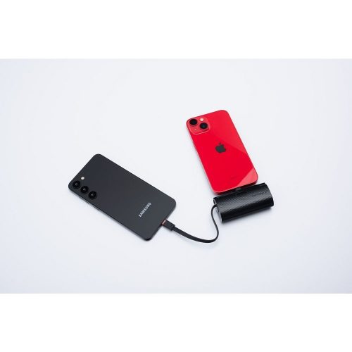 CELL F-ENERGY Power Plug F5K3 powerbank beépített Lightning csatlakozóval PD 20W 5000 mAh fekete