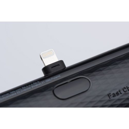 CELL F-ENERGY Power Plug F5K3 powerbank beépített Lightning csatlakozóval PD 20W 5000 mAh fekete
