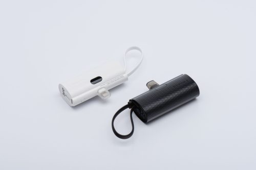 CELL F-ENERGY Power Plug F5K3 powerbank beépített Lightning csatlakozóval PD 20W 5000 mAh fekete