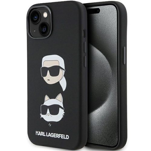 KARL LAGERFELD tok az IPHONE 15 Plus-hoz KLHCP15MSDHKCNK (Szilikon KC) fekete
