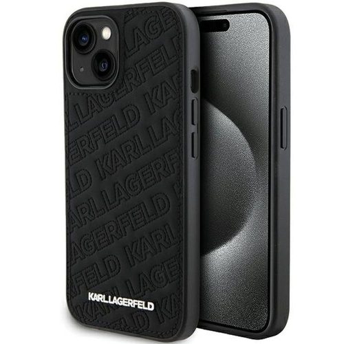 KARL LAGERFELD tok az IPHONE 15-höz KLHCP15SPQKPMK (Steppelt Mintázat) fekete
