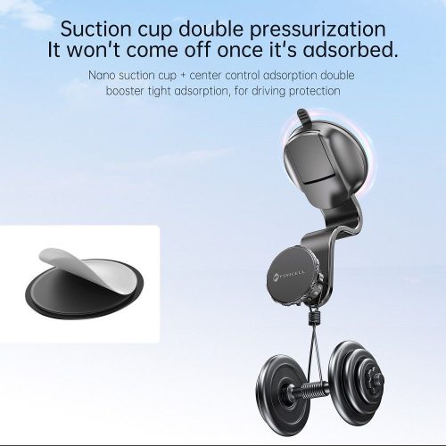 Magnetic car phone holder Forcell F-Grip MagFlex windshield / dashboard / air vent black