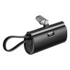 CELL F-ENERGY Power Plug F5K3 powerbank beépített Type C csatlakozóval PD 20W 5000 mAh fekete