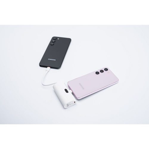 CELL F-ENERGY Power Plug F5K3 powerbank beépített Type C PD 20W csatlakozóval, 5000 mAh fehér