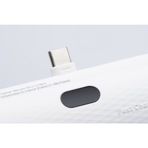 CELL F-ENERGY Power Plug F5K3 powerbank beépített Type C PD 20W csatlakozóval, 5000 mAh fehér