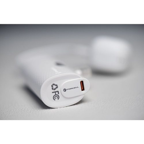 CELL F-ENERGY Power Plug F5K3 powerbank beépített Type C PD 20W csatlakozóval, 5000 mAh fehér